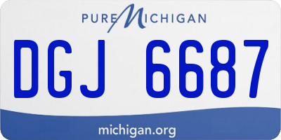 MI license plate DGJ6687