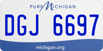 MI license plate DGJ6697