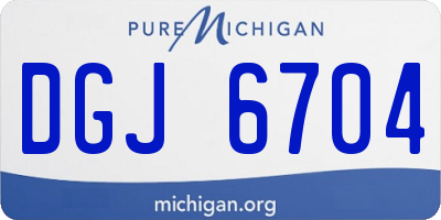MI license plate DGJ6704