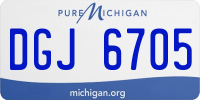 MI license plate DGJ6705