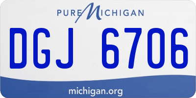 MI license plate DGJ6706