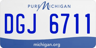 MI license plate DGJ6711