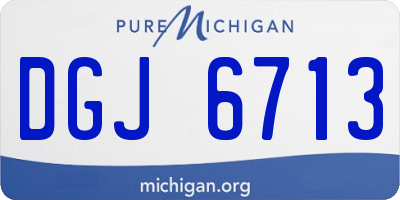 MI license plate DGJ6713