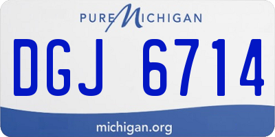 MI license plate DGJ6714