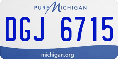 MI license plate DGJ6715