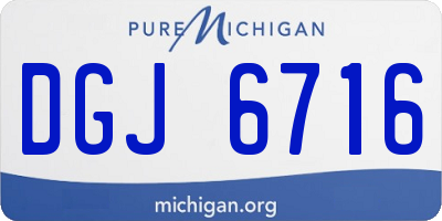 MI license plate DGJ6716