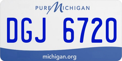 MI license plate DGJ6720