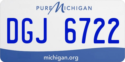 MI license plate DGJ6722