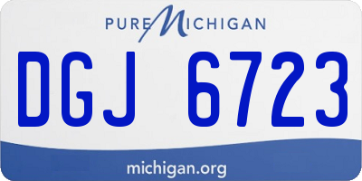 MI license plate DGJ6723