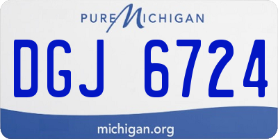 MI license plate DGJ6724