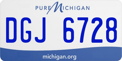 MI license plate DGJ6728