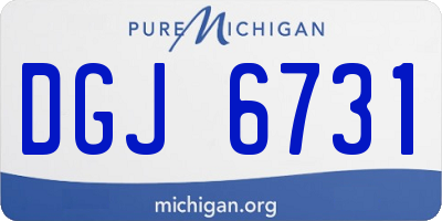MI license plate DGJ6731