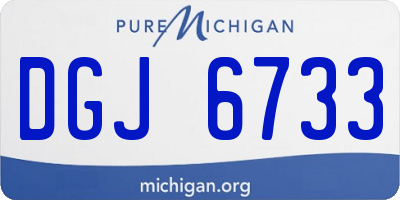 MI license plate DGJ6733