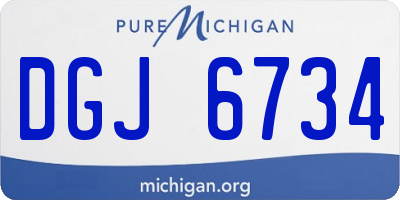 MI license plate DGJ6734