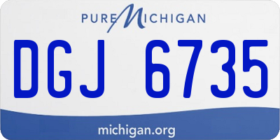 MI license plate DGJ6735