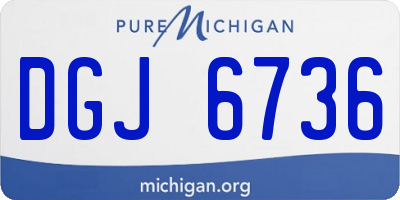 MI license plate DGJ6736
