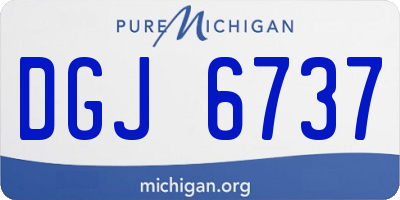MI license plate DGJ6737