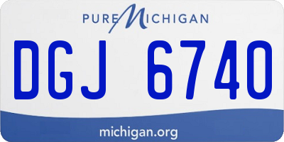 MI license plate DGJ6740