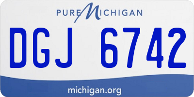 MI license plate DGJ6742