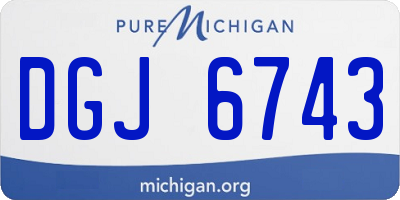 MI license plate DGJ6743