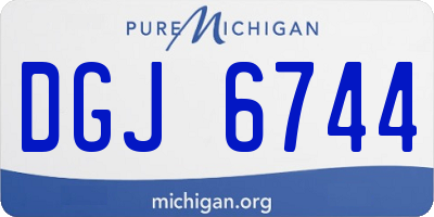 MI license plate DGJ6744