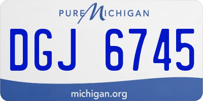 MI license plate DGJ6745