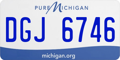 MI license plate DGJ6746