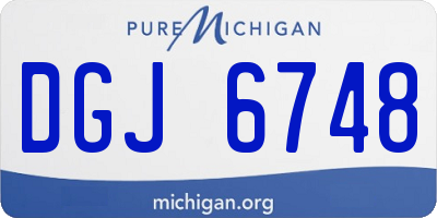 MI license plate DGJ6748