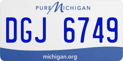 MI license plate DGJ6749