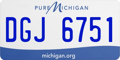 MI license plate DGJ6751
