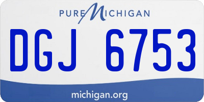 MI license plate DGJ6753