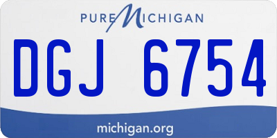 MI license plate DGJ6754