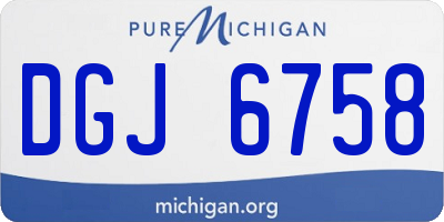 MI license plate DGJ6758