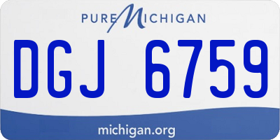 MI license plate DGJ6759