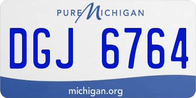 MI license plate DGJ6764