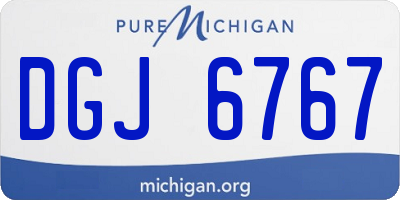 MI license plate DGJ6767