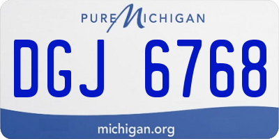 MI license plate DGJ6768