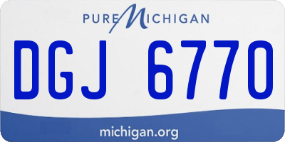 MI license plate DGJ6770