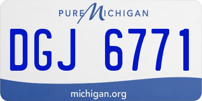 MI license plate DGJ6771