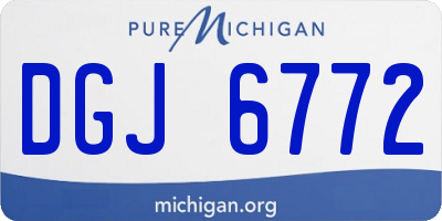 MI license plate DGJ6772