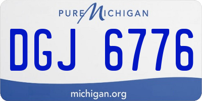 MI license plate DGJ6776