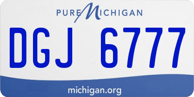MI license plate DGJ6777