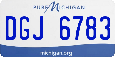 MI license plate DGJ6783