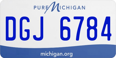 MI license plate DGJ6784