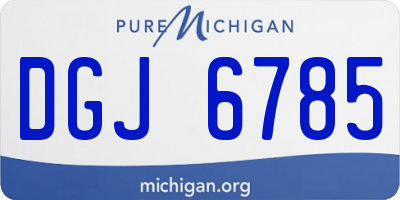MI license plate DGJ6785