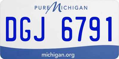 MI license plate DGJ6791