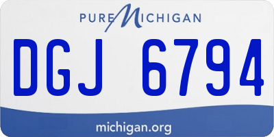 MI license plate DGJ6794