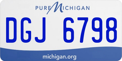 MI license plate DGJ6798