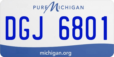 MI license plate DGJ6801