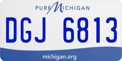 MI license plate DGJ6813